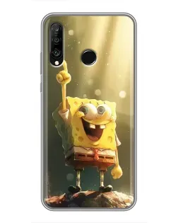 Чохол для Huawei P30 Lite / Nova 4e з картинкою «Сяючий Спанч Боб»