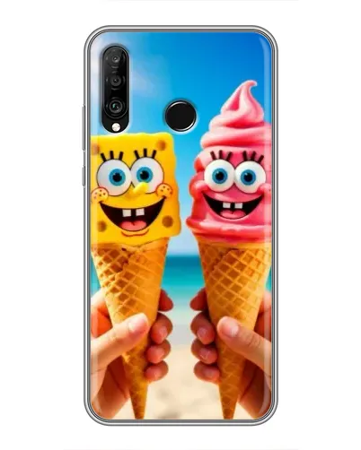 Чохол для Huawei P30 Lite / Nova 4e з картинкою «Спанч Боб морозиво»