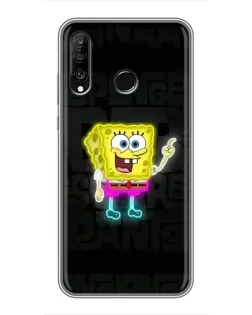 Чохол для Huawei P30 Lite / Nova 4e з картинкою «Неоновий Губка Боб»