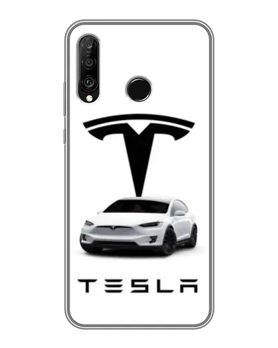 Чехол для Huawei P30 Lite / Nova 4e с картинкой «Tesla White Style»