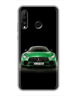 Чохол для Huawei P30 Lite / Nova 4e з картинкою «Mercedes — неоновий лого»