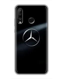 Чохол для Huawei P30 Lite / Nova 4e з картинкою «Mercedes на металі»