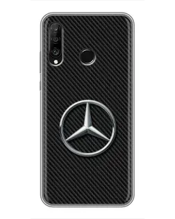 Чохол для Huawei P30 Lite / Nova 4e з картинкою «Карбоновий Mercedes стиль»