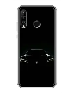 Чохол для Huawei P30 Lite / Nova 4e з картинкою «Mercedes — силует авто»