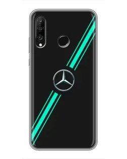 Чохол для Huawei P30 Lite / Nova 4e з картинкою «Спортивні лінії Mercedes»