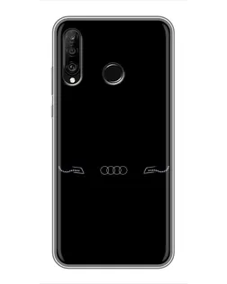 Чехол для Huawei P30 Lite / Nova 4e с картинкой «Audi — световой подпись»