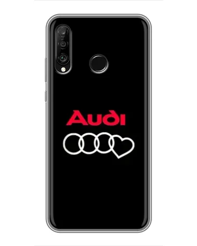 Чехол для Huawei P30 Lite / Nova 4e с картинкой «Логотип Audi Heart»