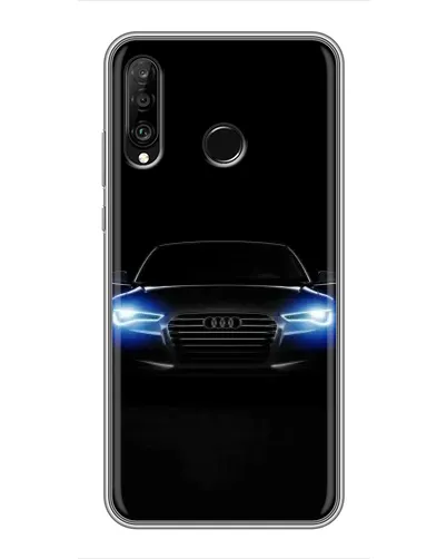Чехол для Huawei P30 Lite / Nova 4e с картинкой «Audi в неоне»