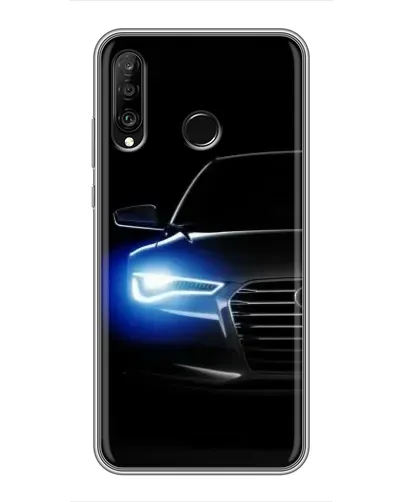 Чехол для Huawei P30 Lite / Nova 4e с картинкой «Неоновый взгляд Audi»