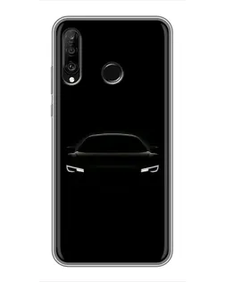 Чехол для Huawei P30 Lite / Nova 4e с картинкой «Взгляд Audi в темноте»