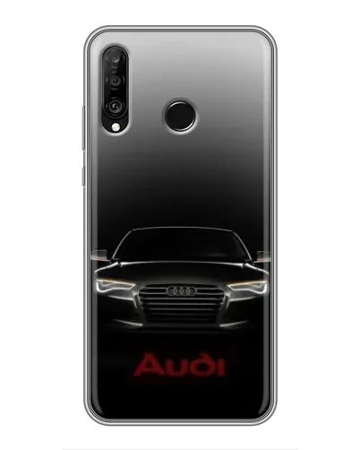 Чехол для Huawei P30 Lite / Nova 4e с картинкой «Audi — градиентный контур»
