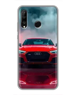 Чехол для Huawei P30 Lite / Nova 4e с картинкой «Audi RS — красный стиль»