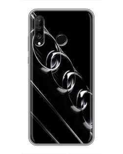 Чехол для Huawei P30 Lite / Nova 4e с картинкой «Audi — абстрактные кольца»