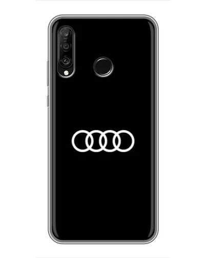 Чехол для Huawei P30 Lite / Nova 4e с картинкой «Audi White Logo»