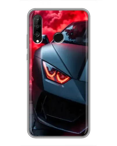 Чехол для Huawei P30 Lite / Nova 4e с картинкой «Lamborghini красное сияние»