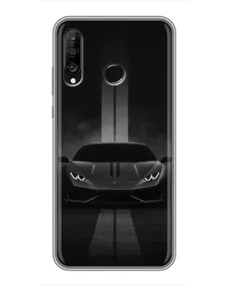 Чехол для Huawei P30 Lite / Nova 4e с картинкой «Lamborghini симметрия дорог»
