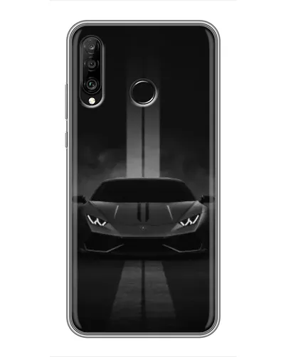 Чехол для Huawei P30 Lite / Nova 4e с картинкой «Lamborghini симметрия дорог»