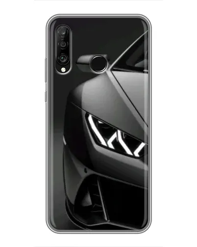 Чехол для Huawei P30 Lite / Nova 4e с картинкой «Lamborghini фары детализация»
