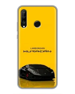 Чехол для Huawei P30 Lite / Nova 4e с картинкой «Lamborghini Huracan черный»