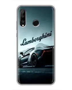 Чехол для Huawei P30 Lite / Nova 4e с картинкой «Классическая надпись Lamborghini»
