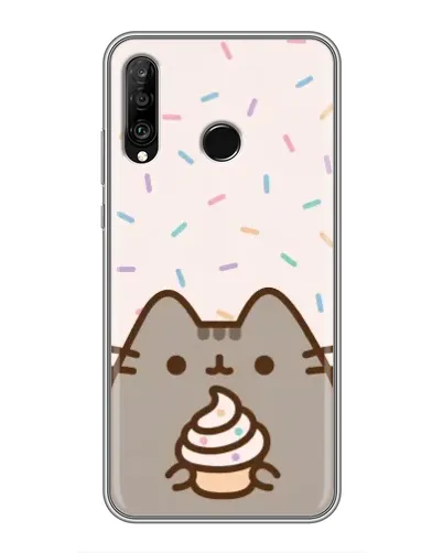 Чохол для Huawei P30 Lite / Nova 4e з картинкою «Пушин з кексом» Чохол для Huawei P30 Lite / Nova 4e з картинкою «Пушин з кексом»