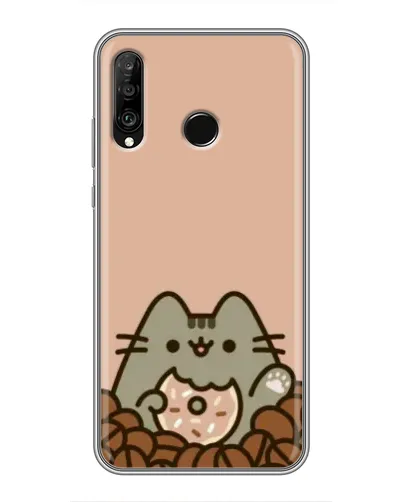 Чохол для Huawei P30 Lite / Nova 4e з картинкою «Кавовий Пушин» Чохол для Huawei P30 Lite / Nova 4e з картинкою «Кавовий Пушин»