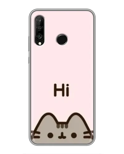 Чохол для Huawei P30 Lite / Nova 4e з картинкою «Пушин каже Hi» Чохол для Huawei P30 Lite / Nova 4e з картинкою «Пушин каже Hi»