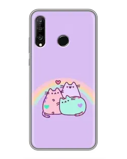 Чохол для Huawei P30 Lite / Nova 4e з картинкою «Веселкові Пушини»