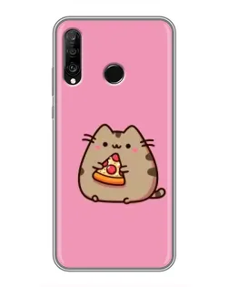 Чохол для Huawei P30 Lite / Nova 4e з картинкою «Пушин із піцою»