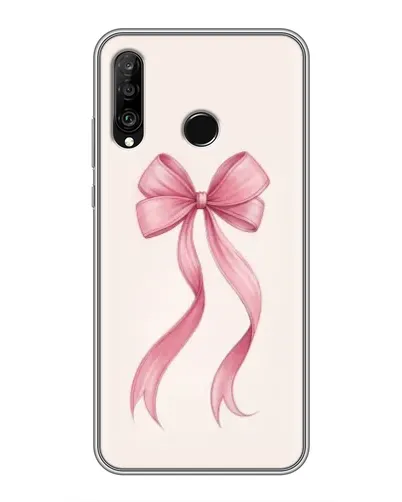 Чехол для Huawei P30 Lite / Nova 4e с картинкой «Розовый бант»