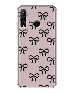 Чехол для Huawei P30 Lite / Nova 4e с картинкой «Черные бантики»