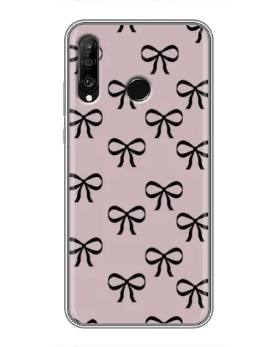 Чехол для Huawei P30 Lite / Nova 4e с картинкой «Черные бантики»