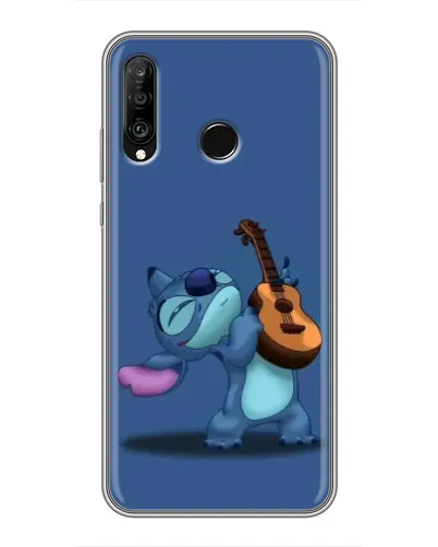 Чехол для Huawei P30 Lite / Nova 4e с картинкой «Стич с укулеле»
