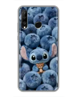 Чехол для Huawei P30 Lite / Nova 4e с картинкой «Стич и голубика»