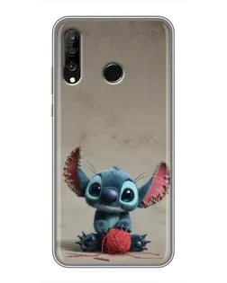 Чехол для Huawei P30 Lite / Nova 4e с картинкой «Стич на коричневом фоне»