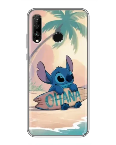 Чехол для Huawei P30 Lite / Nova 4e с картинкой «Стич на серфе»