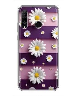 Чехол для Huawei P30 Lite / Nova 4e с картинкой «Ромашки на фиолетовом» Чехол для Huawei P30 Lite / Nova 4e с картинкой «Ромашки на фиолетовом»