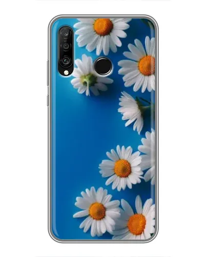 Чехол для Huawei P30 Lite / Nova 4e с картинкой «Белоснежные маргаритки»