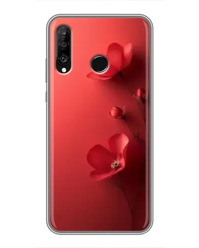 Чехол для Huawei P30 Lite / Nova 4e с картинкой «Маковые соцветия»
