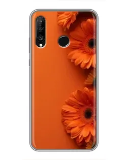Чехол для Huawei P30 Lite / Nova 4e с картинкой «Оранжевые герберы» Чехол для Huawei P30 Lite / Nova 4e с картинкой «Оранжевые герберы»