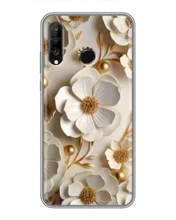 Чехол для Huawei P30 Lite / Nova 4e с картинкой «Белие бумажние цвети» Чехол для Huawei P30 Lite / Nova 4e с картинкой «Белие бумажние цвети»