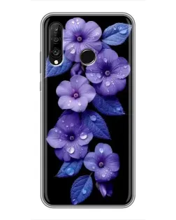 Чехол для Huawei P30 Lite / Nova 4e с картинкой «Фиолетовые цветы с росою» Чехол для Huawei P30 Lite / Nova 4e с картинкой «Фиолетовые цветы с росою»