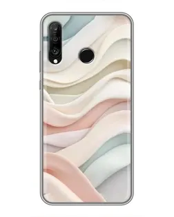 Чехол для Huawei P30 Lite / Nova 4e с картинкой «Пастельные нежные волны»
