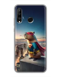 Чохол для Huawei P30 Lite / Nova 4e з картинкою «Капі-мен супергерой»