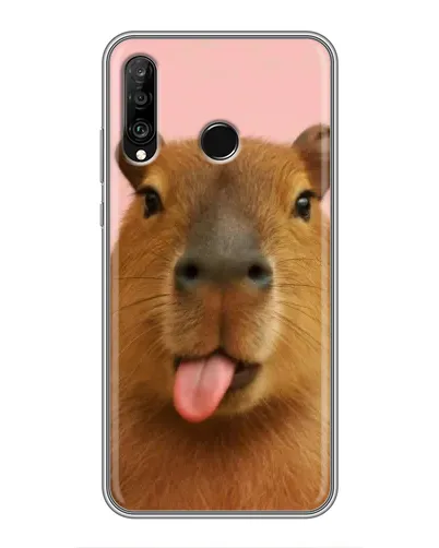 Чохол для Huawei P30 Lite / Nova 4e з картинкою «Капібара з язиком» Чохол для Huawei P30 Lite / Nova 4e з картинкою «Капібара з язиком»