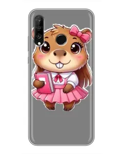 Чохол для Huawei P30 Lite / Nova 4e з картинкою «Дівчинка капібара»