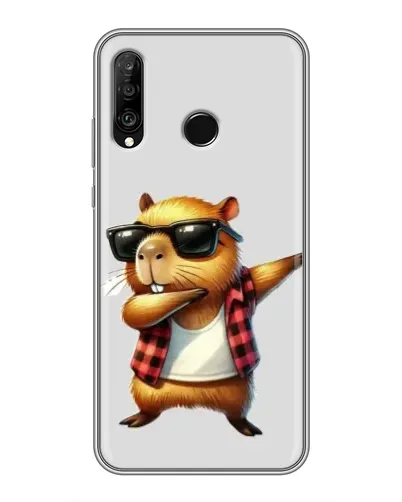 Чохол для Huawei P30 Lite / Nova 4e з картинкою «Капібара репер даб» Чохол для Huawei P30 Lite / Nova 4e з картинкою «Капібара репер даб»