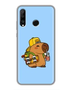 Чохол для Huawei P30 Lite / Nova 4e з картинкою «Капібара на скейті»