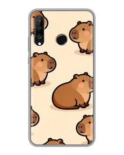Чохол для Huawei P30 Lite / Nova 4e з картинкою «Паттерн милих капібар»