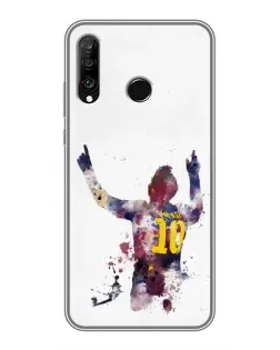Чехол для Huawei P30 Lite / Nova 4e с картинкой «Акварельный Месси Барселона» Чехол для Huawei P30 Lite / Nova 4e с картинкой «Акварельный Месси Барселона»